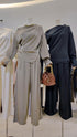 Satin Collar Down Long Sleeves Blouse With Trousers Sets